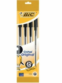 Stylo Bille Cristal - Sachet De 4 - Noir - Bic