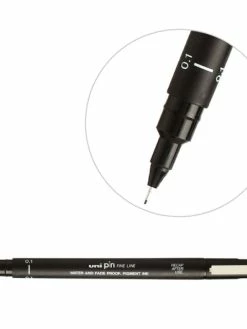 Uni Stylo Feutre Technique Pointe Calibrée 0,1 Mm