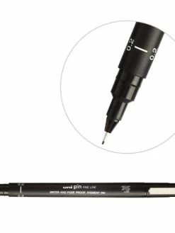 Uni Stylo Feutre Technique Pointe Calibrée 0,2 Mm