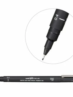 Uni Stylo Feutre Technique Pointe Calibrée 0,4 Mm