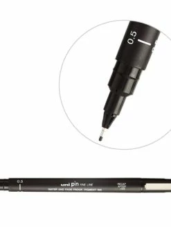 Uni Stylo Feutre Technique Pointe Calibrée 0,5 Mm
