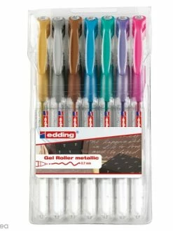 Stylo Gel Roller Edding 0,7 Mm - 7 Couleurs Métalliques