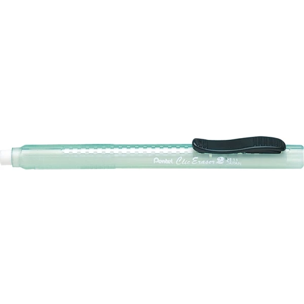 Pentel Stylo Gomme ClicEraser2 ZE11T, Vert-transparent 1 Pentel Stylo Gomme ClicEraser2 ZE11T, Vert-transparent