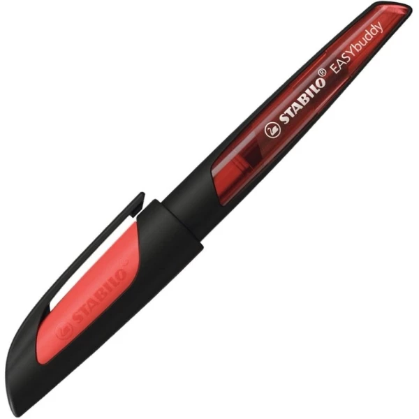 Stabilo Stylo Plume EASYbuddy L, Gaucher, Noir/corail 1 Stabilo Stylo Plume EASYbuddy L, Gaucher, Noir/corail