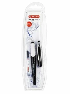 Herlitz Stylo Plume "My.Pen" - Pour Droitier - Noir / Blanc
