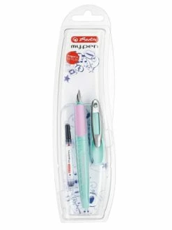 Herlitz Stylo Plume "My.Pen" - Pour Droitier - Turquoise/Violet