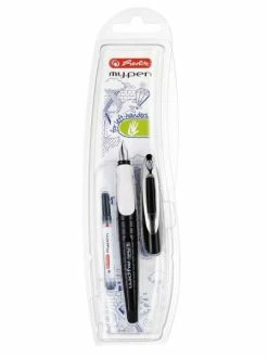 Herlitz Stylo Plume "My.Pen" - Pour Gaucher - Noir / Blanc