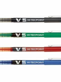Stylo Roller Hi-Tecpoint V5 Pilot - Pointe Fine - Plusieurs Coloris Disponibles