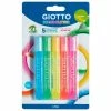 Giotto Stylos Gel à Paillettes - Decor Glitter Neon - 10,5 Ml - 5 Pcs