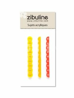 Zibuline Sujets Acryliques - Bordures Jaune / Orange