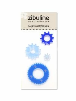 Zibuline Sujets Acryliques - Engrenages Bleu