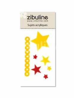 Zibuline Sujets Acryliques - Etoiles Jaune