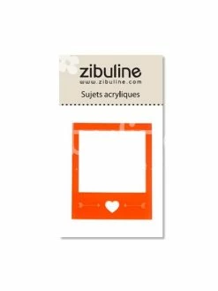 Zibuline Sujets Acryliques - Polaroà¯d Coeur Orange