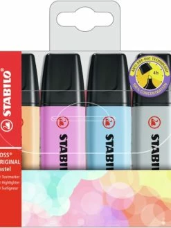 Stabilo Surligneur "Boss Original" Pastel, étui De 4