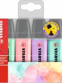 Stabilo Surligneur "Boss Original" Pastel, étui De 4