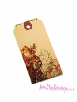 MlleScrap Tags Père Noel Papier - 2 Pièces