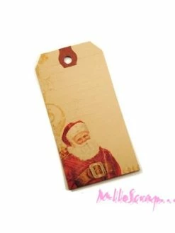 MlleScrap Tags Père Noel Papier - 2 Pièces