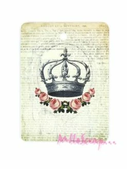 MlleScrap Tags Shabby Papier Couronne - 2 Pièces