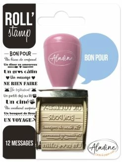 Aladine Tampon à Molette Roll'Stamp - Bon Pour - 12 Messages