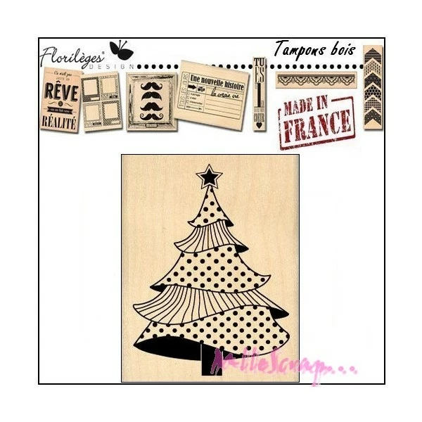 Tampon Bois Sapin Majestueux Florilèges Design 1 Tampon Bois Sapin Majestueux Florilèges Design