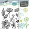 Tampon Clear Aladine - Fleurs - Planche 15 X 12,5 Cm - 12 Stampo'clear