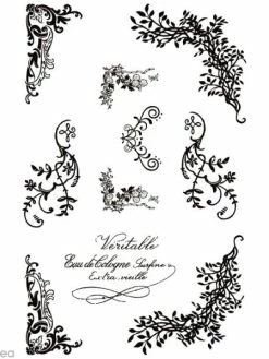 Tampon Clear Rico Design - Fioritures Florales - Planche 10 X 18,5 Cm