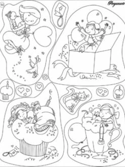 Tampon Clear Stamps Pergamano - Anniversaire Fille (41914)