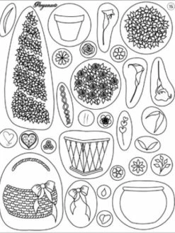 Tampon Clear Stamps Pergamano - Fleurs Et Pots (41915)