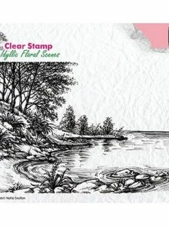 NELLIE S CHOICE Tampon Clear Transparent Scrapbooking NELLIE'S S CHOICE BORD ETANG ARBRE
