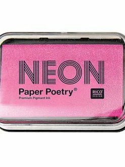 Rico Design Tampon Encreur Rose Fluo 9 X 6 Cm