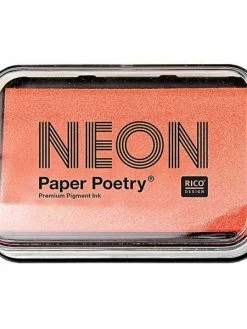 Rico Design Tampon Encreur Rouge Fluo 9 X 6 Cm