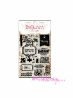 Tampon Transparent - Bo Bunny - 17 Pièces