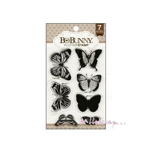 Tampon Transparent - Bo Bunny - 7 Pièces 1 Tampon Transparent - Bo Bunny - 7 Pièces