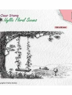 Tampon Transparent Clear Stamp Scrapbooking Nellie S Choice ARBRE BALANCOIRE 035