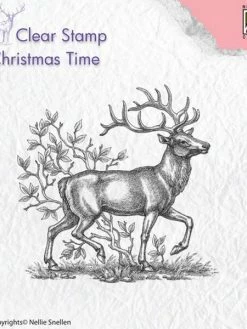 Tampon Transparent Clear Stamp Scrapbooking Nellie S Choice CERF FORET 020