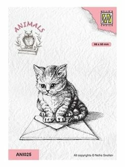 Tampon Transparent Clear Stamp Scrapbooking Nellie S Choice CHAT ENVELOPPE 025