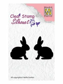 Tampon Transparent Clear Stamp Scrapbooking Nellie S Choice DEUX LAPINS 030