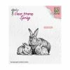 Tampon Transparent Clear Stamp Scrapbooking Nellie S Choice FAMILLE LAPIN 010