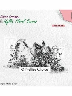Tampon Transparent Clear Stamp Scrapbooking Nellie S Choice JARRE FLEUR 034