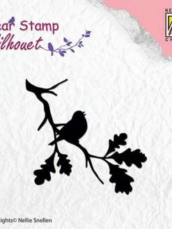 Tampon Transparent Clear Stamp Scrapbooking Nellie S Choice OISEAU BRANCHE 011