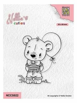 Tampon Transparent Clear Stamp Scrapbooking Nellie S Choice OURSON BALLON MUGUET 022