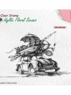 Tampon Transparent Clear Stamp Scrapbooking Nellie S Choice VACANSES D ETE 038