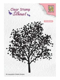 NELLIE S CHOICE Tampon Transparent Clear Stamp Scrapbooking Nellie's Choice ARBRE FEUILLE 063