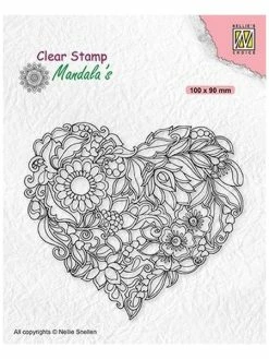 NELLIE S CHOICE Tampon Transparent Clear Stamp Scrapbooking Nellie's Choice MANDALA’S COEUR 001