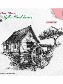 NELLIE S CHOICE Tampon Transparent Clear Stamp Scrapbooking Nellie's Choice MOULIN A EAU 028