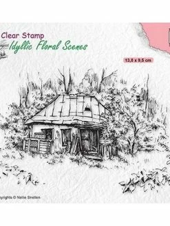 NELLIE S CHOICE Tampon Transparent Clear Stamp Scrapbooking Nellie's Choice NATURE CABANE 027