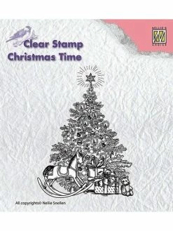 NELLIE S CHOICE Tampon Transparent Clear Stamp Scrapbooking Nellie's Choice SAPIN CADEAU 017