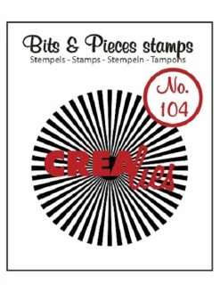 Tampon Transparent CREALIES Bits & Pieces N°104 Rayons De Soleil Droit