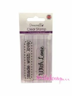 Tampon Transparent Made With Love - Dovecraft