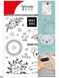 Artemio Tampons Clear Baby Koala - Set De 24 Tampons